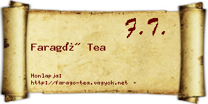 Faragó Tea névjegykártya